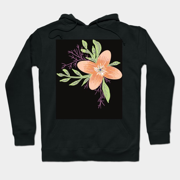 Pressed flower illustration Hoodie by brahimovic99